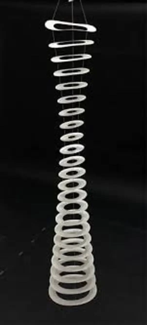 Vintage Y2K IKEA Rorelse Hanging Mobile Sissa Sundling White Circles Rings Art